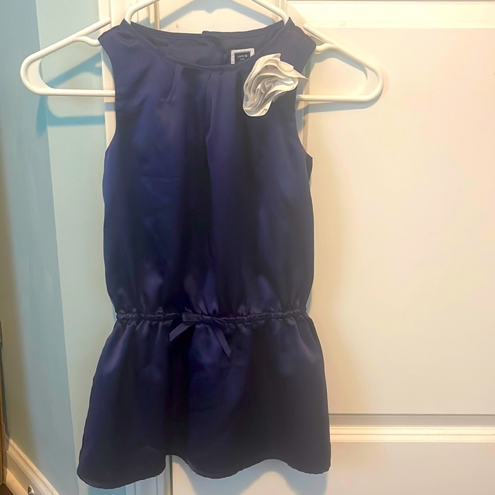 Janie & Jack Silky Purple Sleeveless Top Size 5